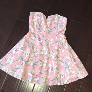 Strapless floral dress NWT size M